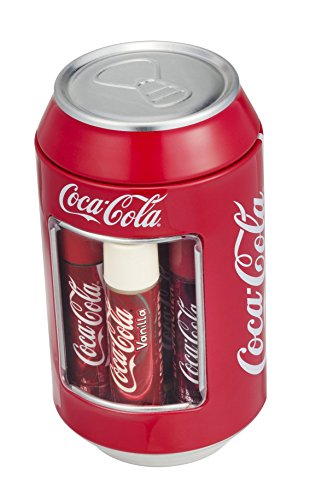 Lip Smacker Caja de metal de Coca Cola con 6 bálsamos labiales de aromas surtidos Lip Smacker Caja de metal de Coca Cola con 6 bálsamos labiales de aromas surtidos