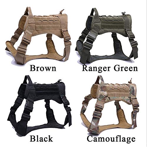 li's Militar táctico arnés Perro Pastor alemán Mascota Chaleco de Perro con Mango Nylon Bungee Perro Correa arnés para pequeños Perros Grandes Cachorro (Color : BK Harness and Leash, Size : Large) li's Militar táctico arnés Perro Pastor alemán Mascota Chaleco de Perro con Mango Nylon Bungee Perro Correa arnés para pequeños Perros Grandes Cachorro (Color : BK Harness and Leash, Size : Large)