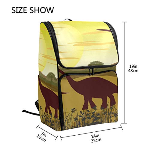 LISNIANY Mochilas Escolares,Dinosaurios Caminando Siluetas Edad Prehistórica Paisaje,Mochilas,Bolsas para computadora,Bolsas Viaje para Estudiantes LISNIANY Mochilas Escolares,Dinosaurios Caminando Siluetas Edad Prehistórica Paisaje,Mochilas,Bolsas para computadora,Bolsas Viaje para Estudiantes