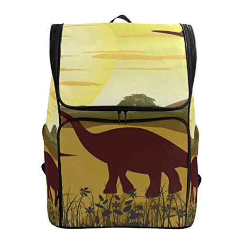 LISNIANY Mochilas Escolares,Dinosaurios Caminando Siluetas Edad Prehistórica Paisaje,Mochilas,Bolsas para computadora,Bolsas Viaje para Estudiantes LISNIANY Mochilas Escolares,Dinosaurios Caminando Siluetas Edad Prehistórica Paisaje,Mochilas,Bolsas para computadora,Bolsas Viaje para Estudiantes