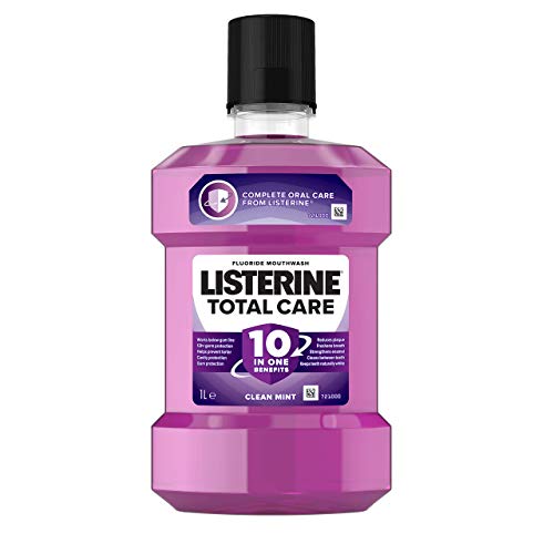 Listerine, Enjuague Bucal Cuidado Total, Sabor Menta, 1000 ml