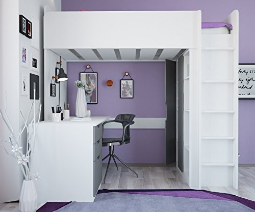 Litera, cama alta Polini para niños, combinación 5 en 1 en diferentes colores Litera, cama alta Polini para niños, combinación 5 en 1 en diferentes colores