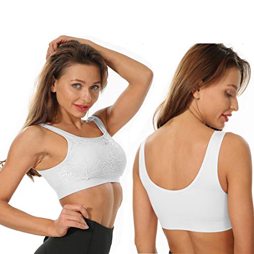 Litthing 1/2/3 Piezas Sujetadore Deportivo Encaje Sexy Transpirable Confort Yoga Deportes de Yoga para Mujeres (3 Blanco, S) Litthing 1/2/3 Piezas Sujetadore Deportivo Encaje Sexy Transpirable Confort Yoga Deportes de Yoga para Mujeres (3 Blanco, S)