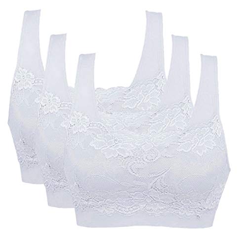 Litthing 1/2/3 Piezas Sujetadore Deportivo Encaje Sexy Transpirable Confort Yoga Deportes de Yoga para Mujeres (3 Blanco, S) Litthing 1/2/3 Piezas Sujetadore Deportivo Encaje Sexy Transpirable Confort Yoga Deportes de Yoga para Mujeres (3 Blanco, S)