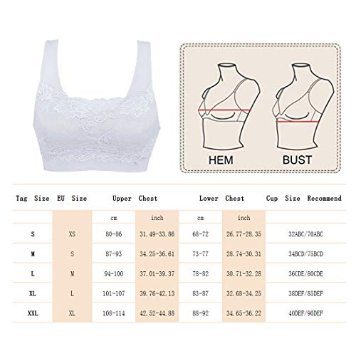 Litthing 1/2/3 Piezas Sujetadore Deportivo Encaje Sexy Transpirable Confort Yoga Deportes de Yoga para Mujeres (3 Blanco, S) Litthing 1/2/3 Piezas Sujetadore Deportivo Encaje Sexy Transpirable Confort Yoga Deportes de Yoga para Mujeres (3 Blanco, S)