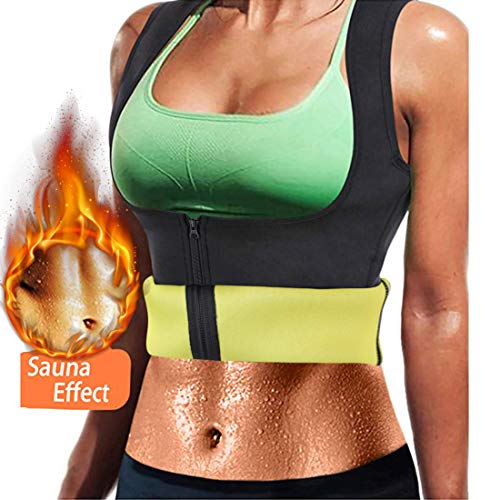 Litthing Chaleco Deportivo de Yoga para Mujer Fitness Sauna Neopreno Chaleco de Entrenamiento Compresión para Adelgazar Establecer Estatua Reducir Dolorpara para Deporte Fitness (Negro, L)