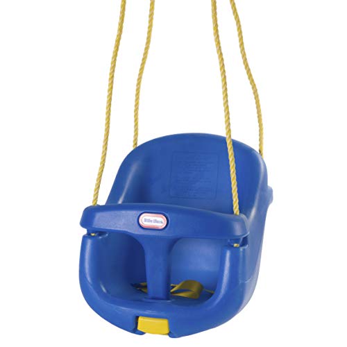 little tikes Columpio para Niños Pequeños con Respaldo Alto-con Cinturón Ajustable y Barra en T de Seguridad, Color Blue, 2,5 Altura 43 Ancho 42 Profundidad (cm): 38 (430900070)