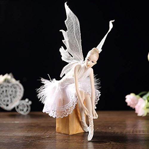 LIUSHI Ballet Angel Dancing Girl Carácter Decoración del hogar Decoración, Artesanías Creativas de Regalo de cumpleaños, E + Height25cm