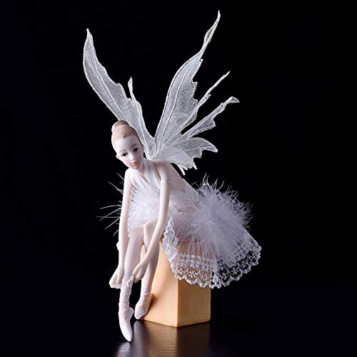 LIUSHI Ballet Angel Dancing Girl Carácter Decoración del hogar Decoración, Artesanías Creativas de Regalo de cumpleaños, E + Height25cm