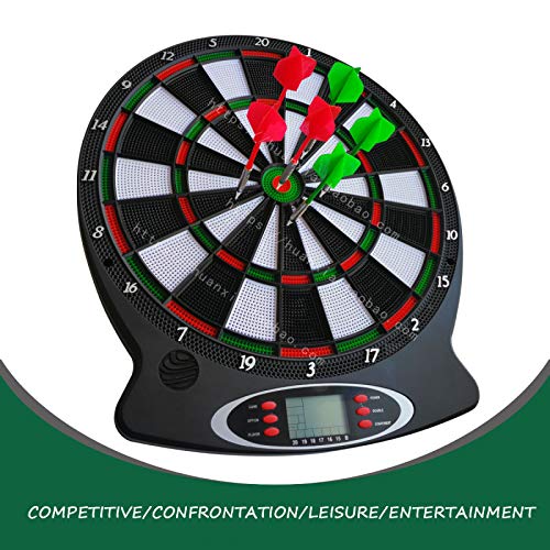 LIUXR Diana electrónica, Juegos de Diana, 18 Juegos y 159 Variantes de Juego,Pantalla LCD Scoring Indicator Target Board con 6 Dardos para 16 Jugadores,Black LIUXR Diana electrónica, Juegos de Diana, 18 Juegos y 159 Variantes de Juego,Pantalla LCD Scoring Indicator Target Board con 6 Dardos para 16 Jugadores,Black