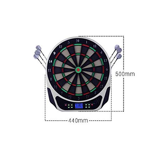 LIUXR Diana electrónica, Juegos de Diana, 18 Juegos y 159 Variantes de Juego,Pantalla LCD Scoring Indicator Target Board con 6 Dardos para 8 Jugadores,White LIUXR Diana electrónica, Juegos de Diana, 18 Juegos y 159 Variantes de Juego,Pantalla LCD Scoring Indicator Target Board con 6 Dardos para 8 Jugadores,White
