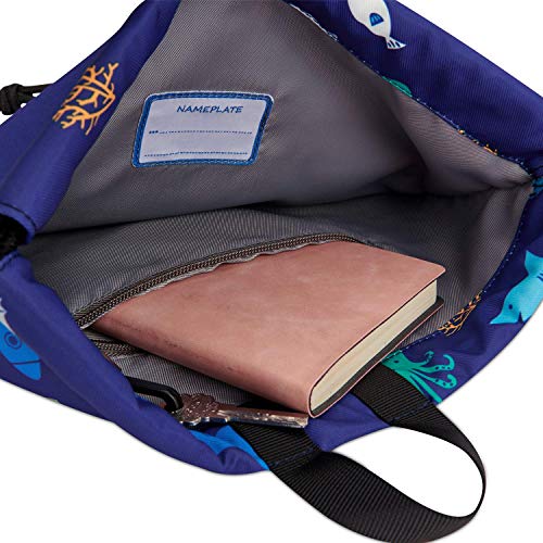 LIVACASA Mochila de Cuerdas Infantil Mochila con Cordón Bolsa de Cuerdas para niños Estampado Florales Lindos Azul LIVACASA Mochila de Cuerdas Infantil Mochila con Cordón Bolsa de Cuerdas para niños Estampado Florales Lindos Azul