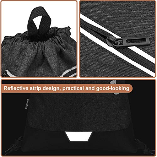 LIVACASA Reflexivo Mochilas de Cuerdas Hombre Mujer Bolsas de Cuerdas Gimnasio Cordones Cómodos Ajustable A Prueba de Agua para Playa Piscina Negro LIVACASA Reflexivo Mochilas de Cuerdas Hombre Mujer Bolsas de Cuerdas Gimnasio Cordones Cómodos Ajustable A Prueba de Agua para Playa Piscina Negro