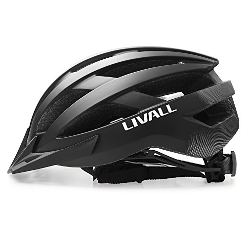 LIVALL Adultos MT1 Música, luz Trasera, Intermitente, Sistema de navegación, función de Llamada y SOS Bicicleta Casco, Negro Mate, 58 – 62 cm