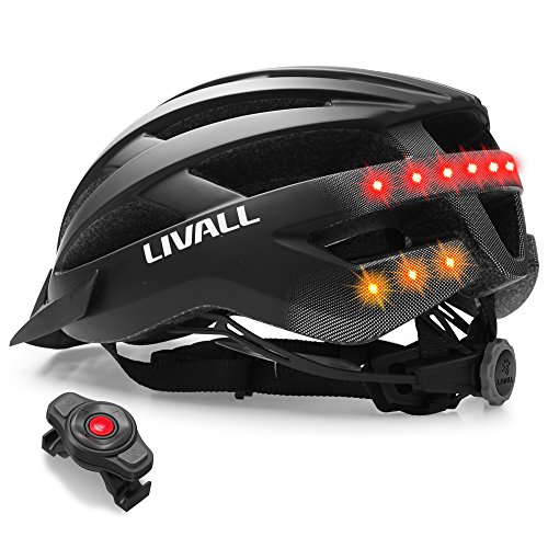 LIVALL Adultos MT1 Música, luz Trasera, Intermitente, Sistema de navegación, función de Llamada y SOS Bicicleta Casco, Negro Mate, 58 – 62 cm