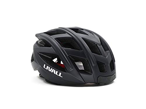 LIVALL bh60se Música, luz Trasera, Intermitente, Sistema de navegación, función de Llamada y SOS Bicicleta Casco, Todo el año, Unisex, Color Negro, tamaño 55-61cm