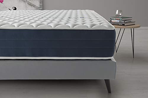 Living Sofa Colchón Reversible 150x190 cm Real Confort | Altura +/- 25 cm | Doble Cara Invierno/Verano con Sistema Visco Soft Adaptable | Alta Densidad | Sistema multicapas | 9 Zonas de Descanso