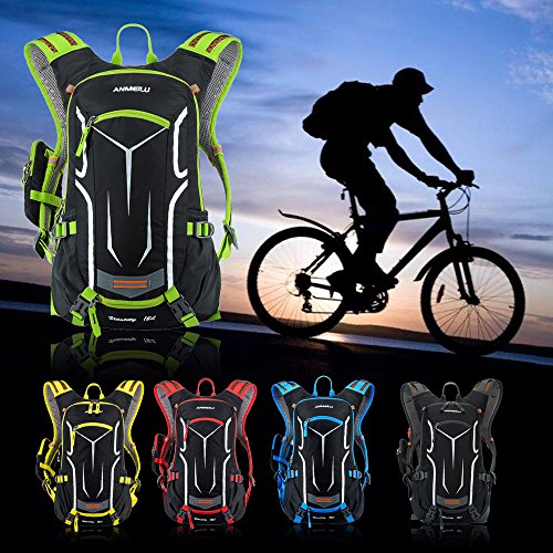 Lixada 18L Mochila de Hombro Hidratación Bolsa de Agua, con Cubierta de Lluvia, Impermeable Respirable Ultraligero, Ciclismo Bicicleta Deportes Al Aire Libre Viajes Alpinismo