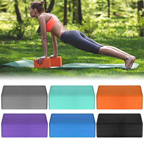 Lixada 1PCS / 2PCS EVA Yoga Blocks,Bloque de Espuma Correa Superficie Antideslizante sin Látex para la Meditación Yoga Pilates (Menta Verde, 1Pcs)