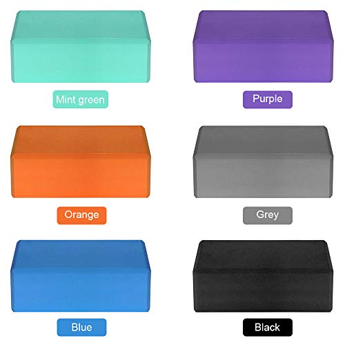 Lixada 1PCS / 2PCS EVA Yoga Blocks,Bloque de Espuma Correa Superficie Antideslizante sin Látex para la Meditación Yoga Pilates (Menta Verde, 1Pcs) Lixada 1PCS / 2PCS EVA Yoga Blocks,Bloque de Espuma Correa Superficie Antideslizante sin Látex para la Meditación Yoga Pilates (Menta Verde, 1Pcs)