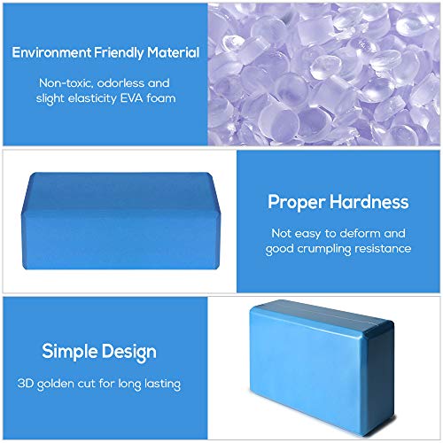 Lixada 1PCS / 2PCS EVA Yoga Blocks,Bloque de Espuma Correa Superficie Antideslizante sin Látex para la Meditación Yoga Pilates (Menta Verde, 1Pcs) Lixada 1PCS / 2PCS EVA Yoga Blocks,Bloque de Espuma Correa Superficie Antideslizante sin Látex para la Meditación Yoga Pilates (Menta Verde, 1Pcs)