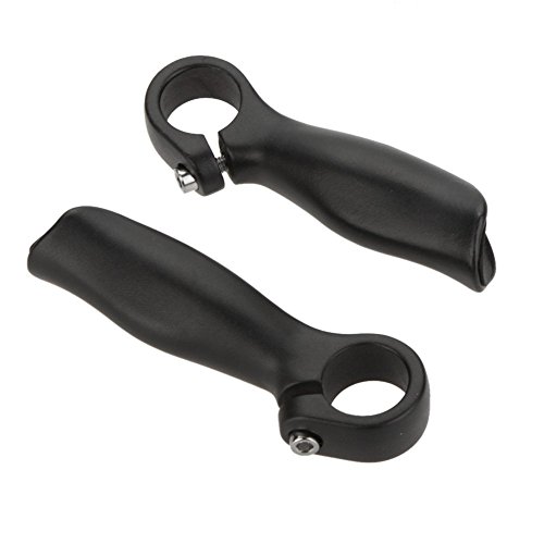 Lixada 2pcs Manillar de Bicicleta Ciclismo Apretones Puños de Seguridad de Aleación de Aluminio para MTB 22.2mm (Negro)