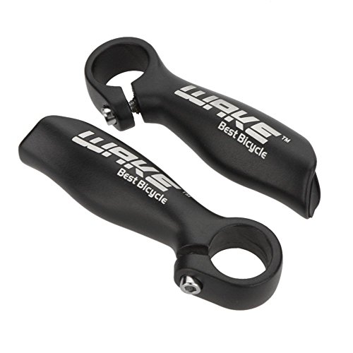 Lixada 2pcs Manillar de Bicicleta Ciclismo Apretones Puños de Seguridad de Aleación de Aluminio para MTB 22.2mm (Negro)