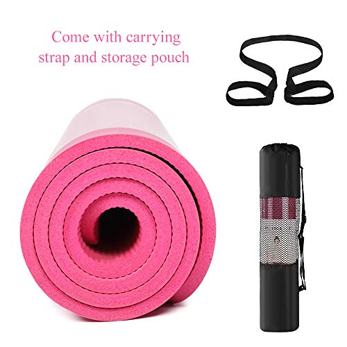 Lixada 3 Piezas Conjunto de Equipo de Yoga, Tapete de Yoga, Bloque de Yoga, Banda Elástica, Bolsa de Práctica para Principiantes de Yoga y Almohadilla de Almacenamiento