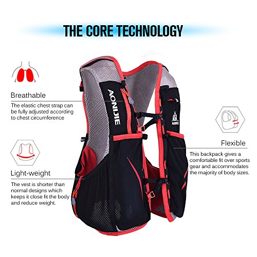 Lixada 5L Vejiga de Agua Mochila, Mochila Hidratación, Running Mochila, Impermeable y Transpirable, para Camping, Marathoner, Correr, Caminar, Escalada, Actividades al Aire Libre (L-XL) Lixada 5L Vejiga de Agua Mochila, Mochila Hidratación, Running Mochila, Impermeable y Transpirable, para Camping, Marathoner, Correr, Caminar, Escalada, Actividades al Aire Libre (L-XL)