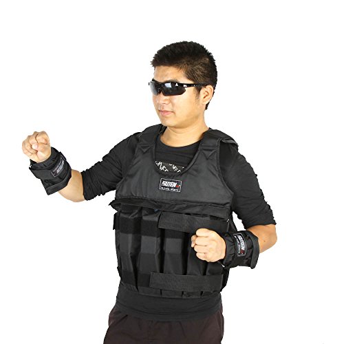 Lixada Boxeo Chaleco Ajustable con Peso Para Entrenamiento Cargamento Máximo 50Kg Arena +12 Bolsa de Arena Lixada Boxeo Chaleco Ajustable con Peso Para Entrenamiento Cargamento Máximo 50Kg Arena +12 Bolsa de Arena
