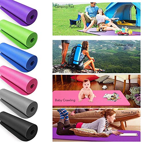 Lixada Esterilla de Yoga Antideslizante NBR Material Medioambiental con Bolsa Cuerda para Fitness Pilates Gimnasio 186 * 61 cm