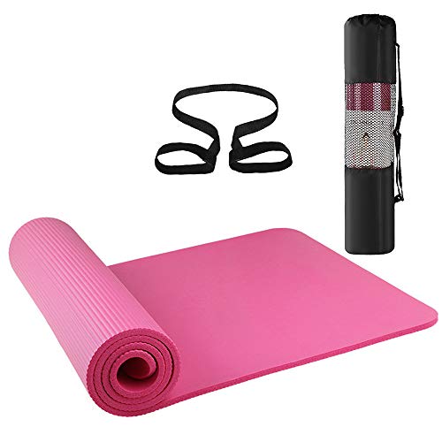 Lixada Esterilla de Yoga Antideslizante NBR Material Medioambiental con Bolsa Cuerda para Fitness Pilates Gimnasio 186 * 61 cm