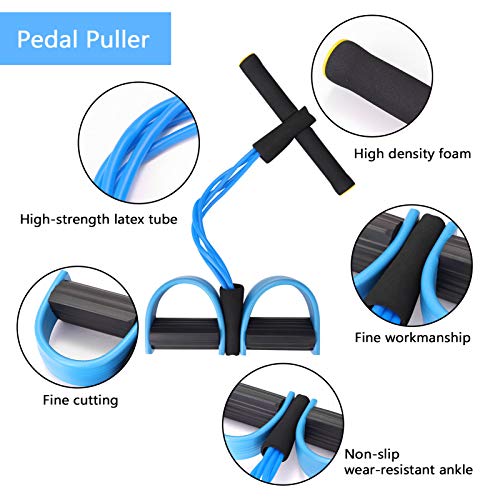 Lixada Kit de rodillo de rueda AB 5 en 1, rueda de prensa abdominal con barra push-up, cuerda de saltar y rodillera, equipo portátil para ejercicio en casa, fuerza muscular (opcional)