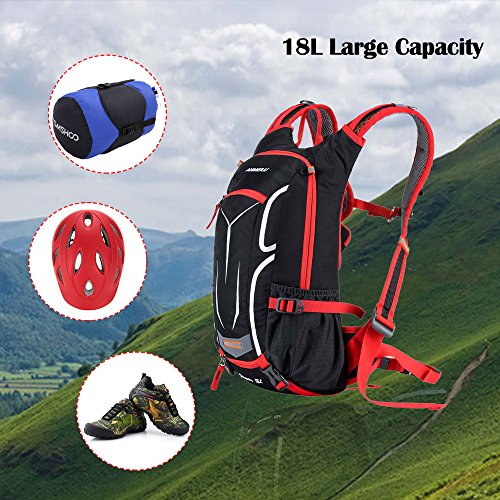 Lixada Mochila de Ciclismo Impermeable 18L Unisexo Respirable Ultraligero con Cubierta de Lluvia Mochila de Hombro para Ciclismo Montañismo Viajes Lixada Mochila de Ciclismo Impermeable 18L Unisexo Respirable Ultraligero con Cubierta de Lluvia Mochila de Hombro para Ciclismo Montañismo Viajes