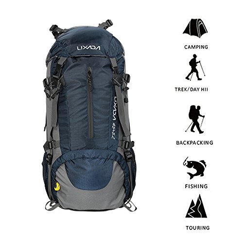 Lixada Mochila de Senderismo 50L/60L con Cubierta Impermeable Mochila de Marcha Trekking Camping Deporte Al Aire Libre Lixada Mochila de Senderismo 50L/60L con Cubierta Impermeable Mochila de Marcha Trekking Camping Deporte Al Aire Libre