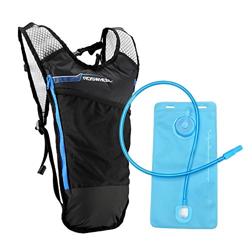 Lixada Mochila Hidratación 5L Mochila + 2L Bolsa de Agua Súper Ligero para Bicicleta Ciclismo Senderismo Excursionismo (Azul)