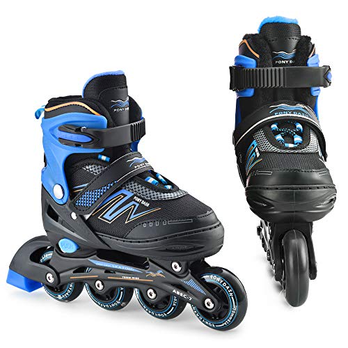 Lixada Patines en Línea Infantiles Ajustables con 4 Ruedas Iluminadoras para Niños, Niñas, Niñas y Señorita