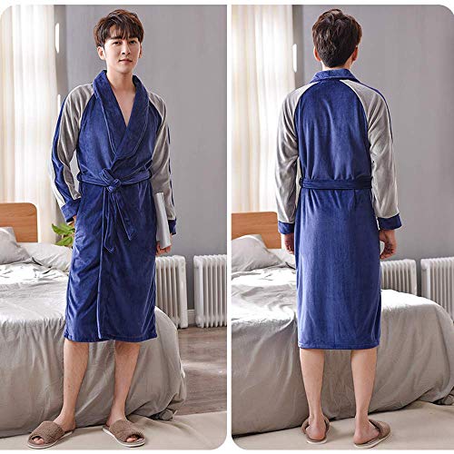 LIZANAN Invierno Caliente Grueso de la Franela for Hombre Albornoz Kimono Albornoz Atractiva de Las Mujeres Batas Hombre térmica Bata más el tamaño de Homewear, L Bata de baño LIZANAN Invierno Caliente Grueso de la Franela for Hombre Albornoz Kimono Albornoz Atractiva de Las Mujeres Batas Hombre térmica Bata más el tamaño de Homewear, L Bata de baño