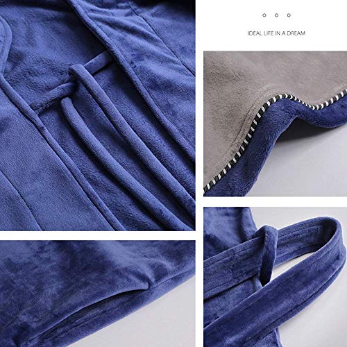 LIZANAN Invierno Caliente Grueso de la Franela for Hombre Albornoz Kimono Albornoz Atractiva de Las Mujeres Batas Hombre térmica Bata más el tamaño de Homewear, L Bata de baño LIZANAN Invierno Caliente Grueso de la Franela for Hombre Albornoz Kimono Albornoz Atractiva de Las Mujeres Batas Hombre térmica Bata más el tamaño de Homewear, L Bata de baño