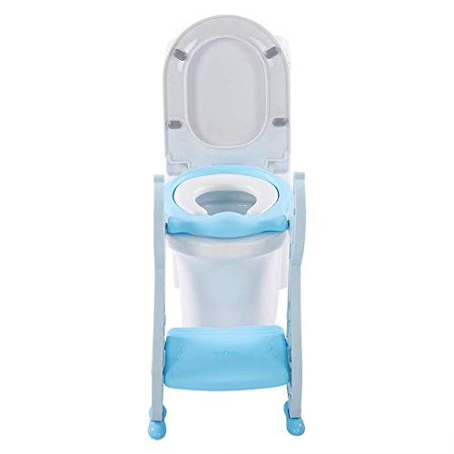 LIZHIQIANG Lindo Ciervo Potty Silla Brazalete Potty Silla para niños Niños Niños Transporte Tapón Soft Alojamiento Azul