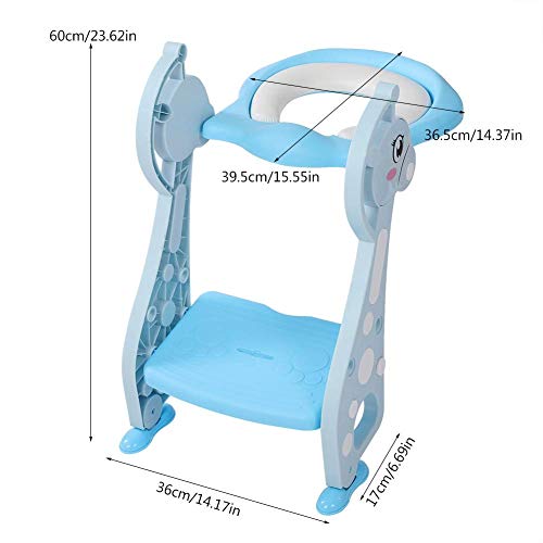 LIZHIQIANG Lindo Ciervo Potty Silla Brazalete Potty Silla para niños Niños Niños Transporte Tapón Soft Alojamiento Azul