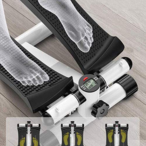 LJBOZ Swing Stepper, Mini Stepper Ejercicio Aparatos para Hacer Ejercicio en Casa, con Pantalla LCD y Cuerdas de Resistencia, para Usuarios Principiantes y Avanzados LJBOZ Swing Stepper, Mini Stepper Ejercicio Aparatos para Hacer Ejercicio en Casa, con Pantalla LCD y Cuerdas de Resistencia, para Usuarios Principiantes y Avanzados