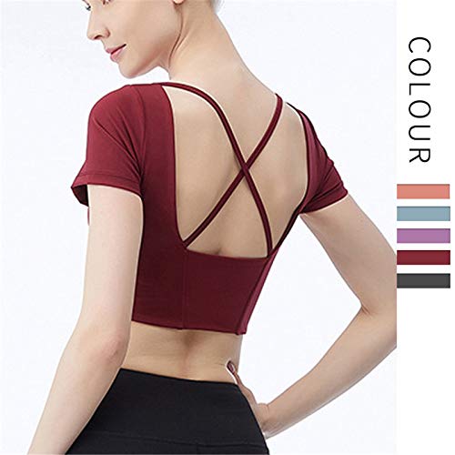 Ljings Sujetador Deportivo Sin Mangas con Tirantes Y Espalda Cruzada para Mujer, Sexy Entrecruzado para Yoga, Correr, Atlético, Gimnasio, Entrenamiento, Fitness, Camisetas Sin Mangas,M Ljings Sujetador Deportivo Sin Mangas con Tirantes Y Espalda Cruzada para Mujer, Sexy Entrecruzado para Yoga, Correr, Atlético, Gimnasio, Entrenamiento, Fitness, Camisetas Sin Mangas,M