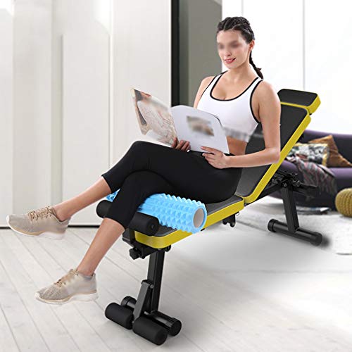 LJMG Bancos Ajustables Banco Ajustable Femoral Banco Plegable con Mancuernas Ajustable, Silla Fitness Multifuncional, Press De Banca De Abdominales Simple En Casa