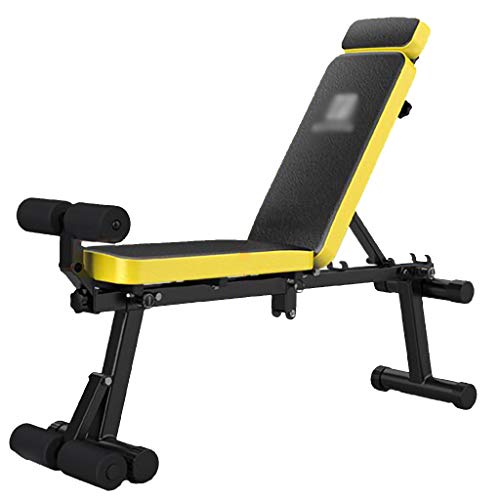 LJMG Bancos Ajustables Banco Ajustable Femoral Banco Plegable con Mancuernas Ajustable, Silla Fitness Multifuncional, Press De Banca De Abdominales Simple En Casa