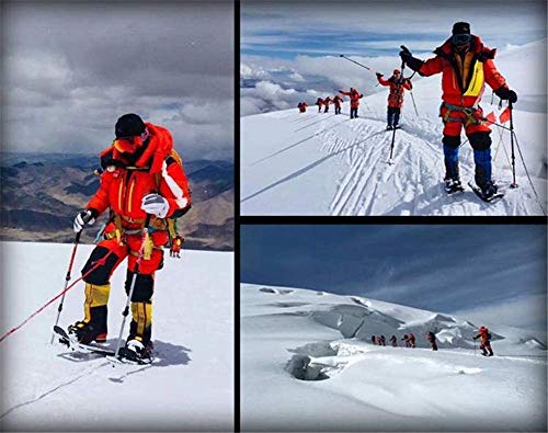 LJXiioo Raquetas de Nieve Ligeras de 25"Raquetas de Nieve con Polainas Impermeables y Bastones de Trekking Ajustables antichoque, Bolsa de Transporte