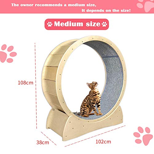 LJYY Juguete Giratorio para Ejercicios con Ruedas para Correr para Gatos, Movimiento de Ruedas para Gatos, Centro de Actividades para Gatos en Interiores (Color: Gris, Tamaño: Pequeño) LJYY Juguete Giratorio para Ejercicios con Ruedas para Correr para Gatos, Movimiento de Ruedas para Gatos, Centro de Actividades para Gatos en Interiores (Color: Gris, Tamaño: Pequeño)