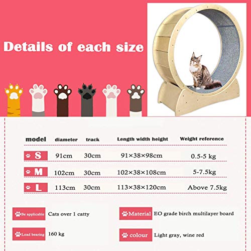 LJYY Juguete Giratorio para Ejercicios con Ruedas para Correr para Gatos, Movimiento de Ruedas para Gatos, Centro de Actividades para Gatos en Interiores (Color: Gris, Tamaño: Pequeño) LJYY Juguete Giratorio para Ejercicios con Ruedas para Correr para Gatos, Movimiento de Ruedas para Gatos, Centro de Actividades para Gatos en Interiores (Color: Gris, Tamaño: Pequeño)