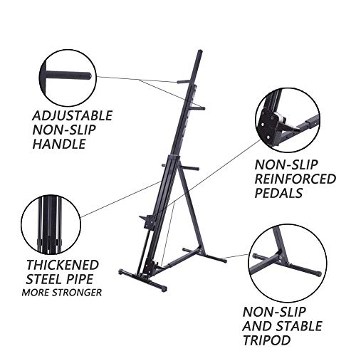 LJYY Máquina de Escalada Plegable Vertical Entrenamiento de Cuerpo Completo Ejercicio Cardiovascular-Puños antiadherentes-Soporte de aleación de Acero-Máquina de Bicicleta de Ejercicio para el ho