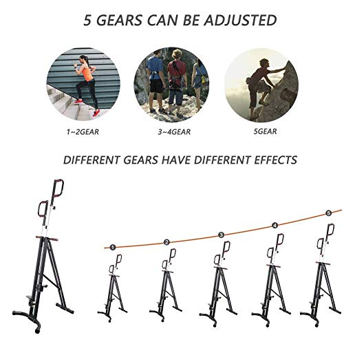 LJYY Máquina de Escalada Vertical Escalera de Escalada Equipo de Ejercicio Cardiovascular de Cuerpo Completo Plegado - Altura Ajustable - Diseño Antideslizante - para Oficina en casa LJYY Máquina de Escalada Vertical Escalera de Escalada Equipo de Ejercicio Cardiovascular de Cuerpo Completo Plegado - Altura Ajustable - Diseño Antideslizante - para Oficina en casa